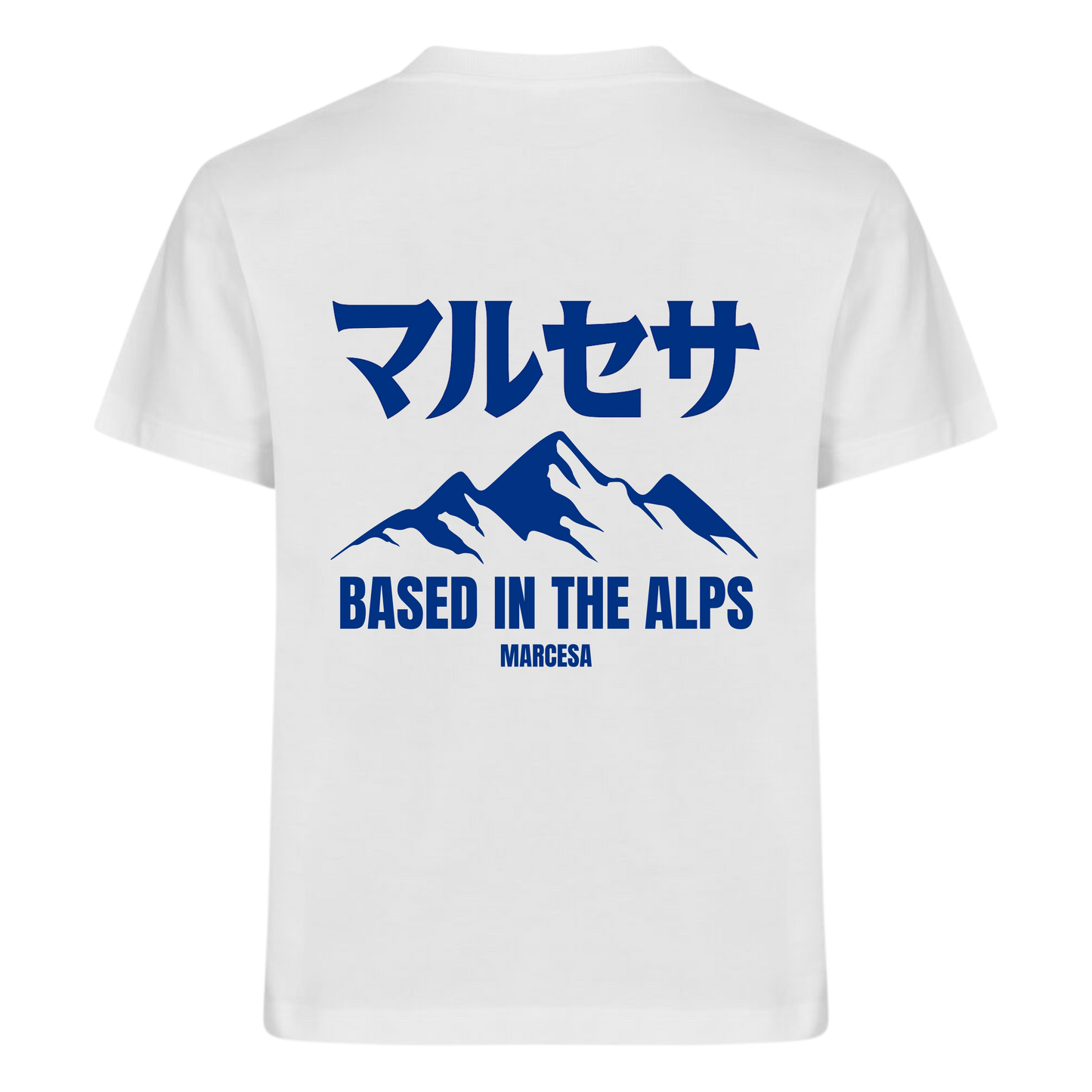 BASED ALPS TEE WHITE/BLUE