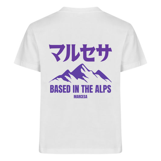BASED ALPS TEE WHITE/LILA