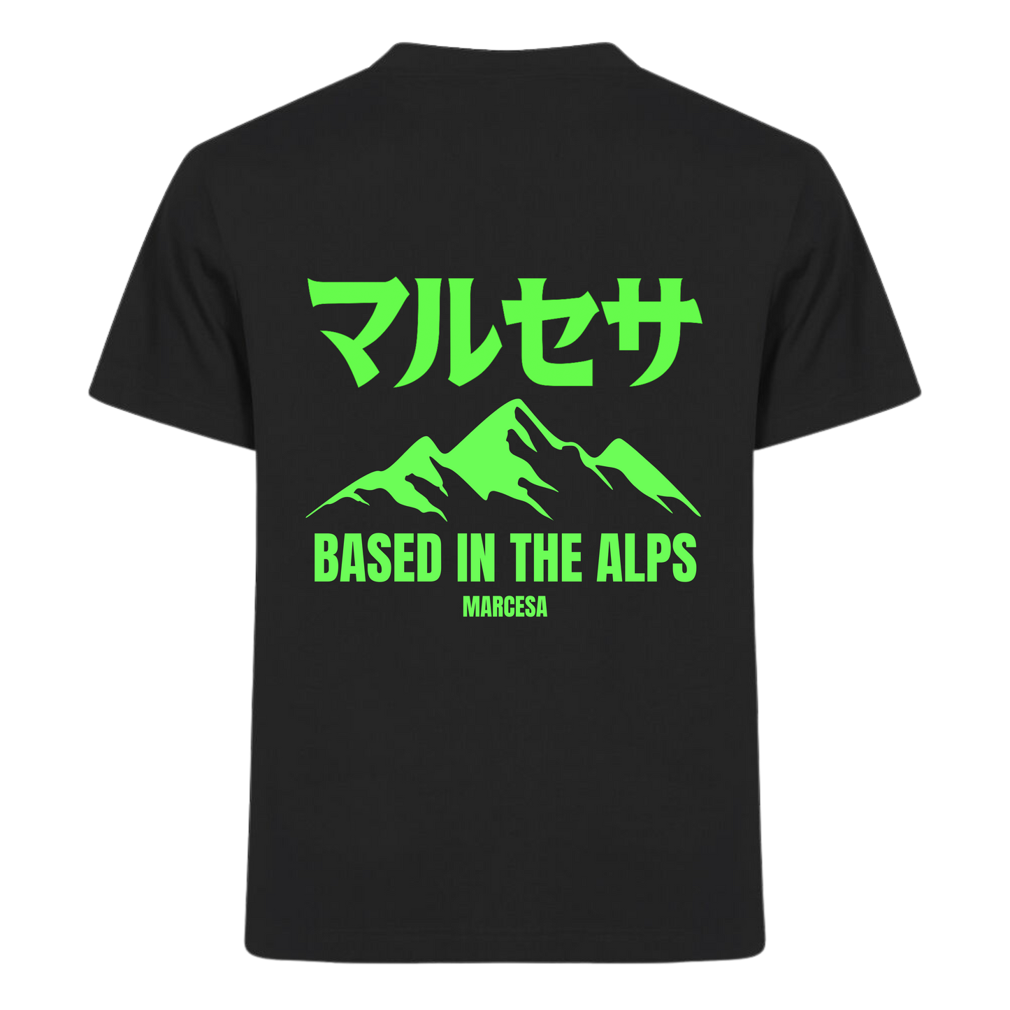 BASED ALPS TEE BLACK/GREEN