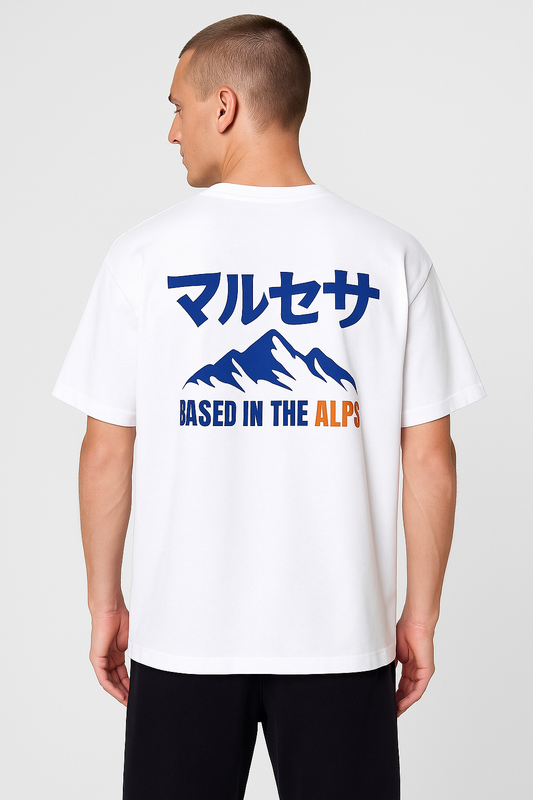 BASED ALPS TEE 3D WHITE/BLUE
