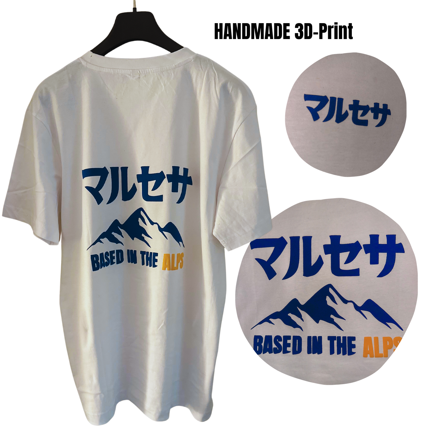 BASED ALPS TEE 3D WHITE/BLUE