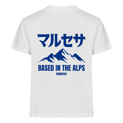 BASED ALPS TEE WHITE/BLUE