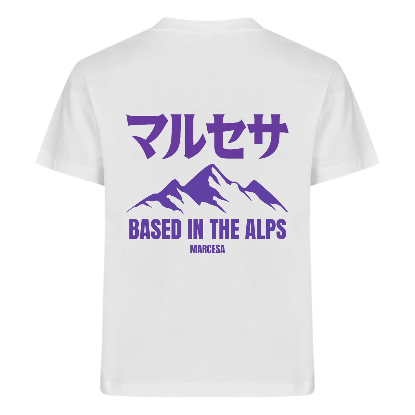BASED ALPS TEE WHITE/LILA