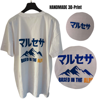 BASED ALPS TEE 3D WHITE/BLUE